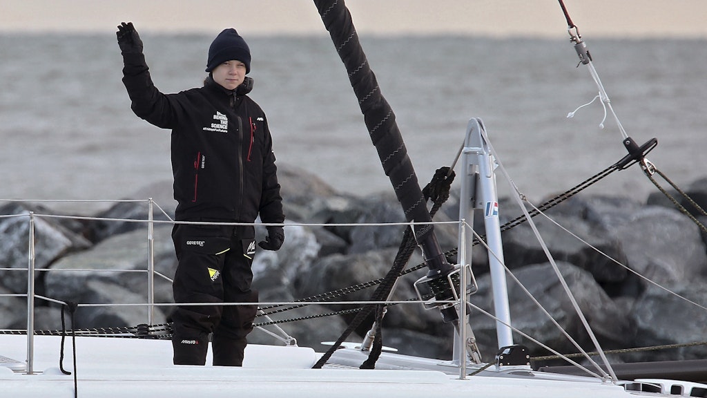 Greta Thunberg ist auf dem Katamarans "La Vagabonde" auf dem Rückweg aus den USA nach Europa.