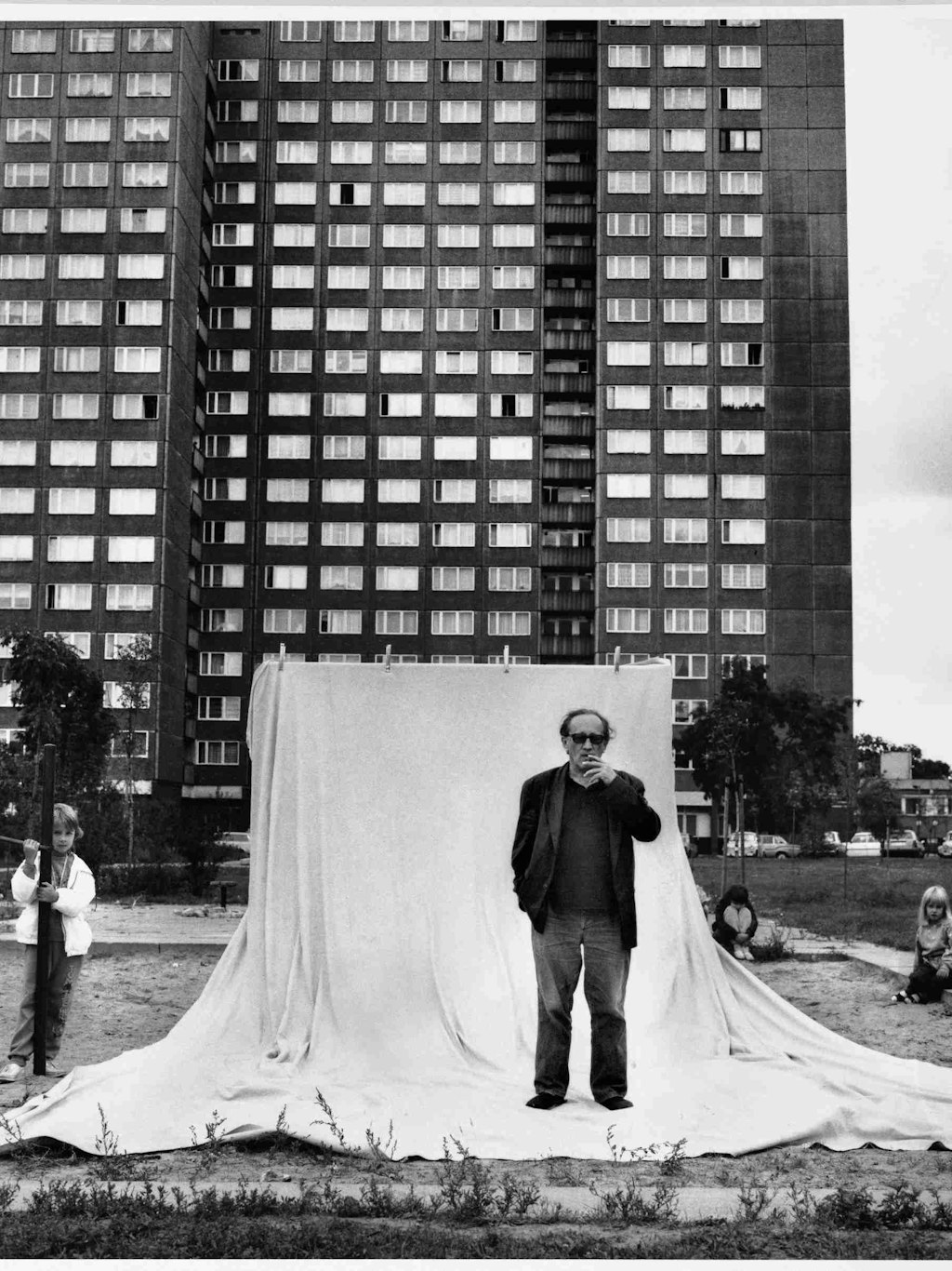 Heiner Müller in Hellersdorf, ebenfalls 1991 fotografiert.