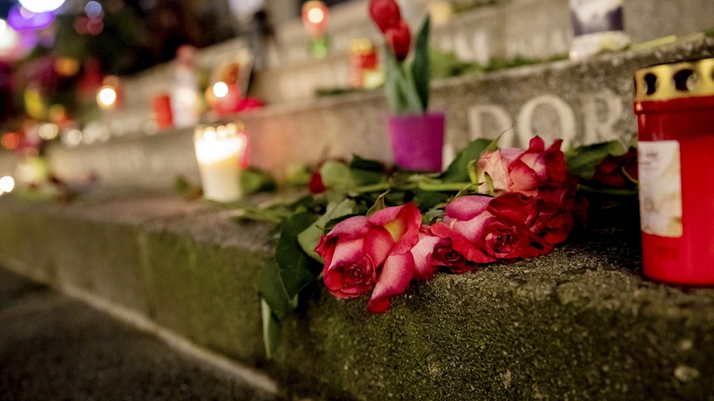 Die stlle Gedenkfeier an der Kaiser-Wilhelm-Gedächtniskirche am 19.12.2018.