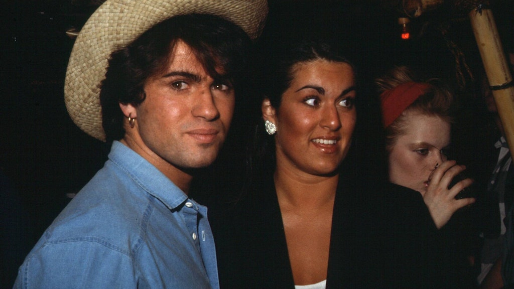 George Michael mit seiner Schwester Melanie Panyiotou Mitte der 1980er-Jahre in London.