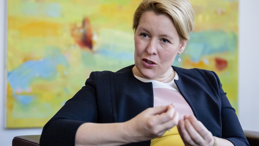 Franziska Giffey (SPD), Bundesfamilienministerin.