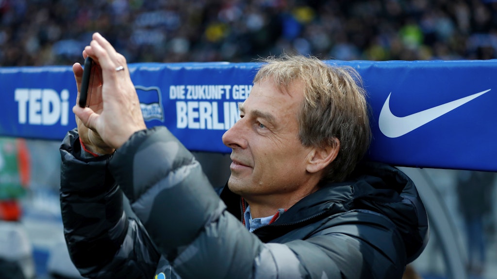 Kameramann Jürgen Klinsmann vor seiner Tätigkeit als Trainer von Hertha BSC. 