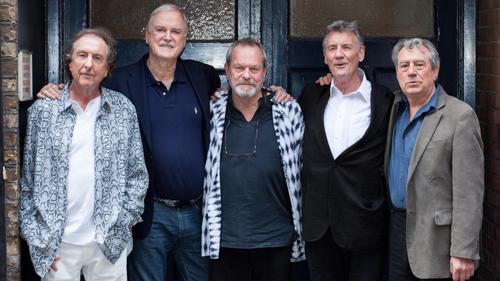 2013: Eric Idle (l-r), John Cleese, Terry Gilliam, Michael Palin und Terry Jones. 