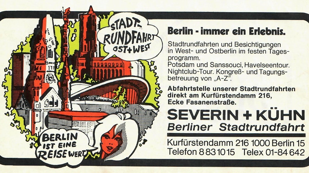Anzeige von Severin + Kühn aus den 1980er-Jahren.