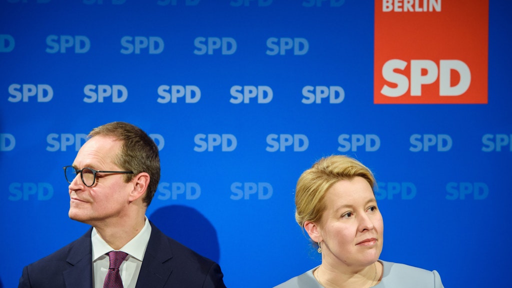Michael Müller will nicht erneut für den SPD-Landesvorsitz kandidieren, Franziska Giffey will Co-Chefin der SPD werden.