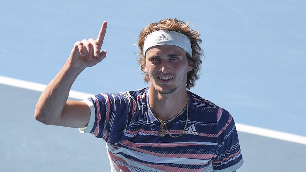 Schaut her, hier bin ich: Alexander Zverev kämpft am Freitag bei den Australian Open um den Einzug ins Finale.