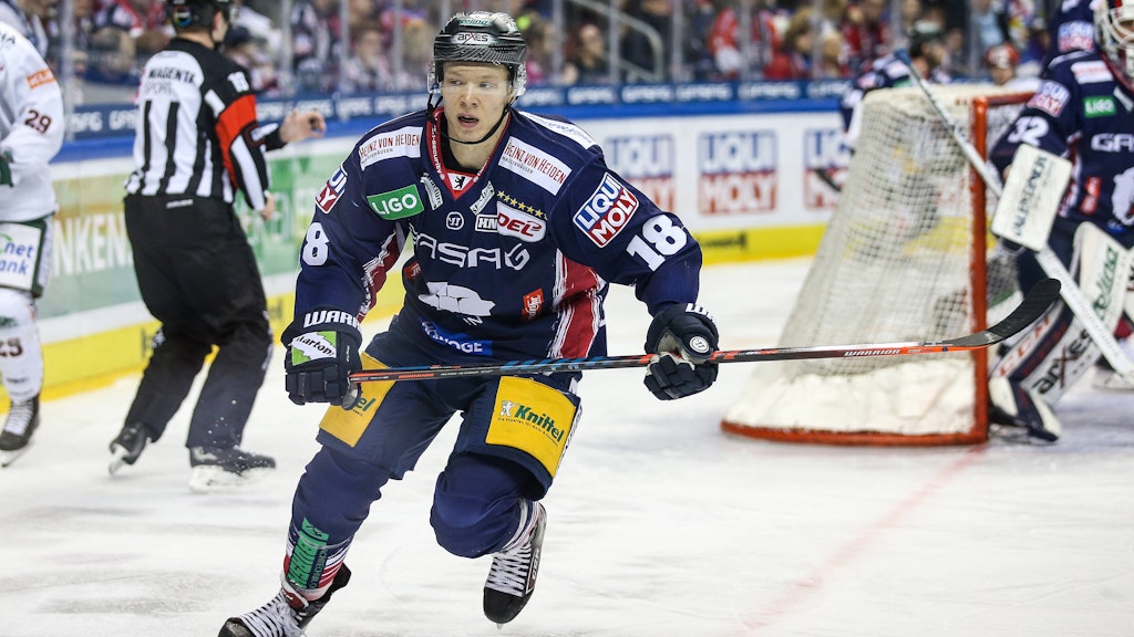 Eisbären-Verteidiger Jonas Müller rechnet sich gute Chancen auf Platz drei aus.