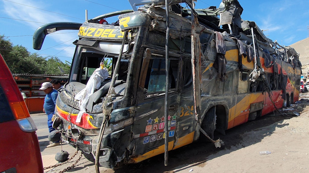 In diesem Bus saßen auf die beiden deutschen Todesopfer.