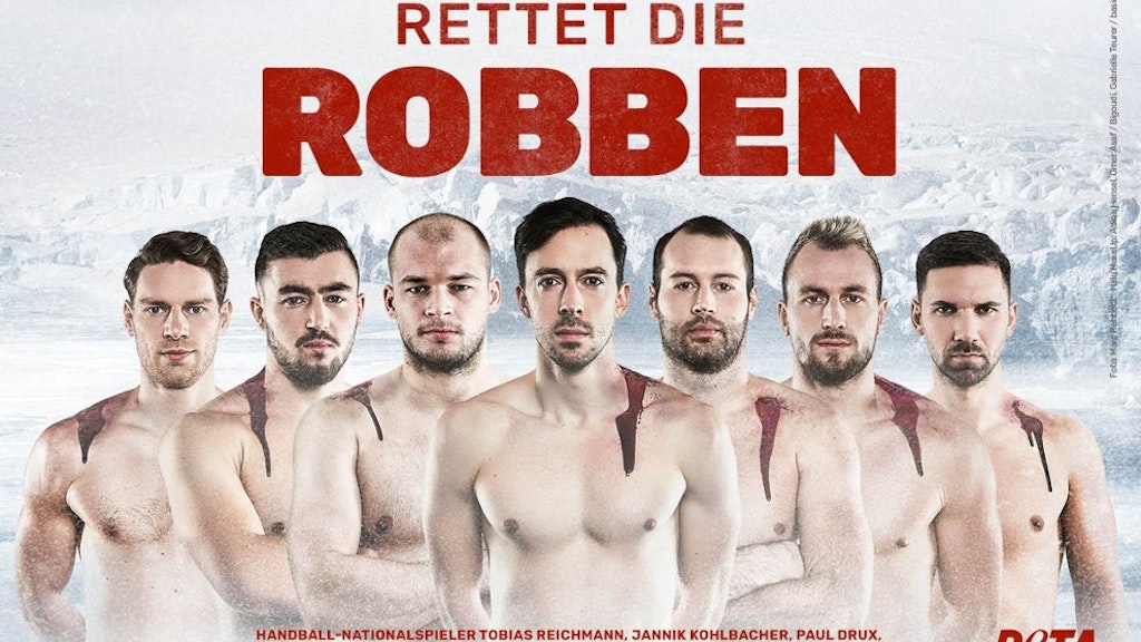 Einsatz für den Tierschutz: Sieben Handball-Profis wollen in einer Kampagne der Organisation PETA wachrütteln.