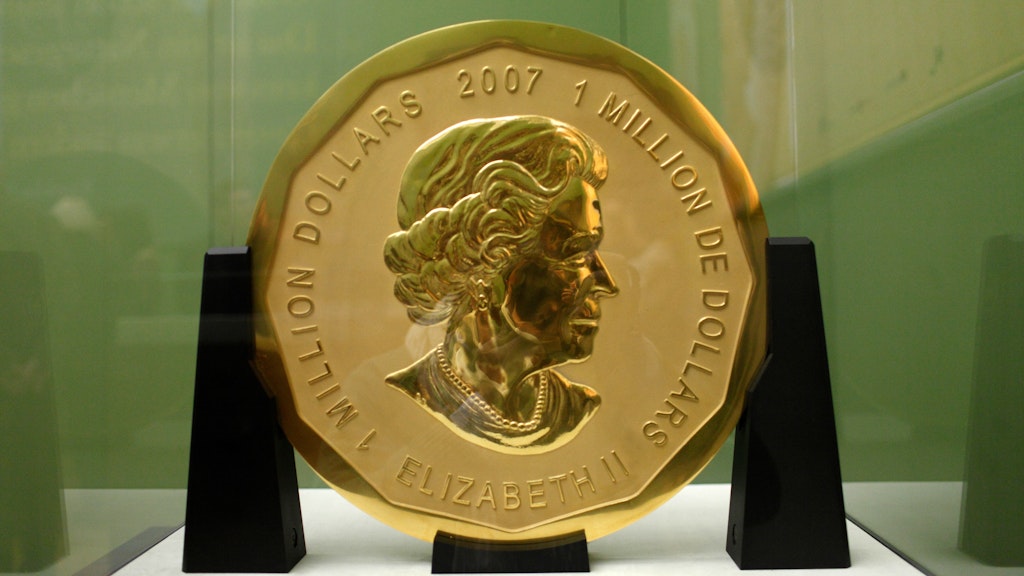 Die Goldmünze Big Maple Leaf wurde im März 2017 aus dem Bode-Museum gestohlen.
