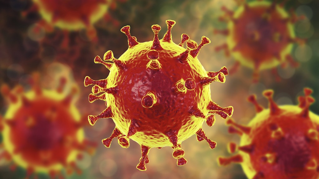 So sieht das Coronavirus aus. Torsten Harmsen lässt es zu den Menschen sprechen. 