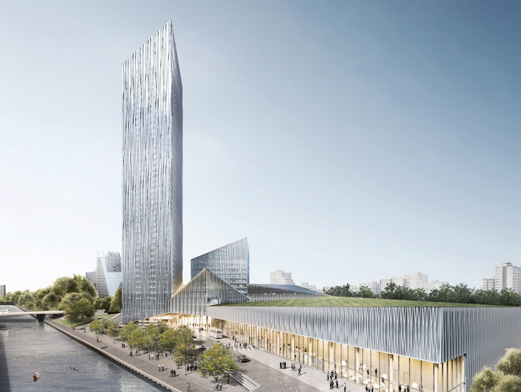 175 Meter hoch soll der Estrel Tower werden.