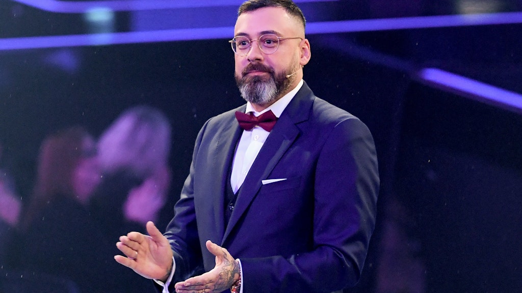 Musiker und Jury-Mitglied Sido beim Finale der Castingshow "The Voice of Germany". 