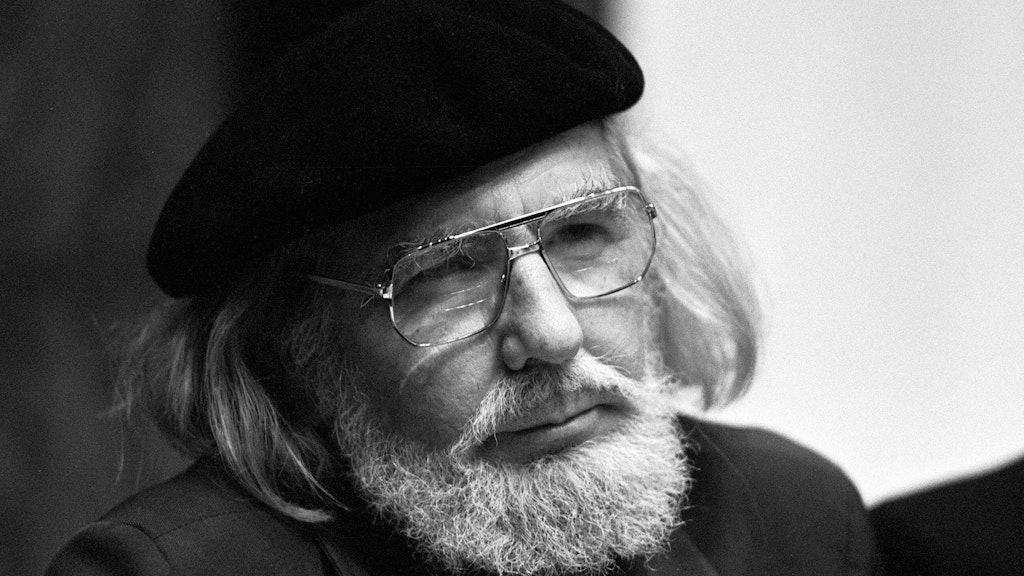 Ernesto Cardenal (1925–2020) anlässlich einer Lesung in Tübingen.