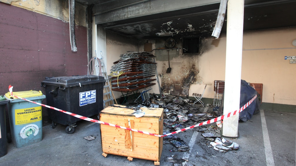An dieser Stelle legten die Unbekannten das Feuer. 