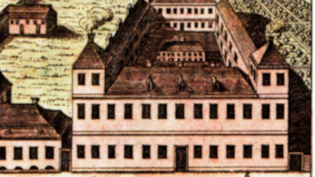 Die Charité von einst: Matthäus Seutter, „Das königliche große Lazareth“, um 1740. 