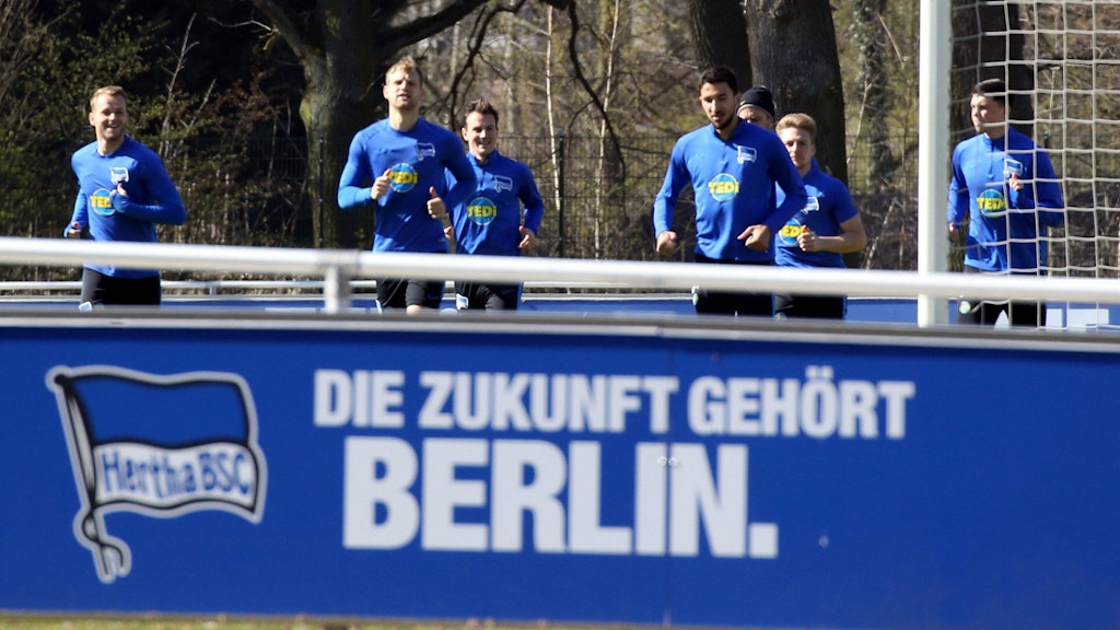 Hertha BSC trainiert fleißig für die Wiederaufnahme der Bundesliga-Saison.