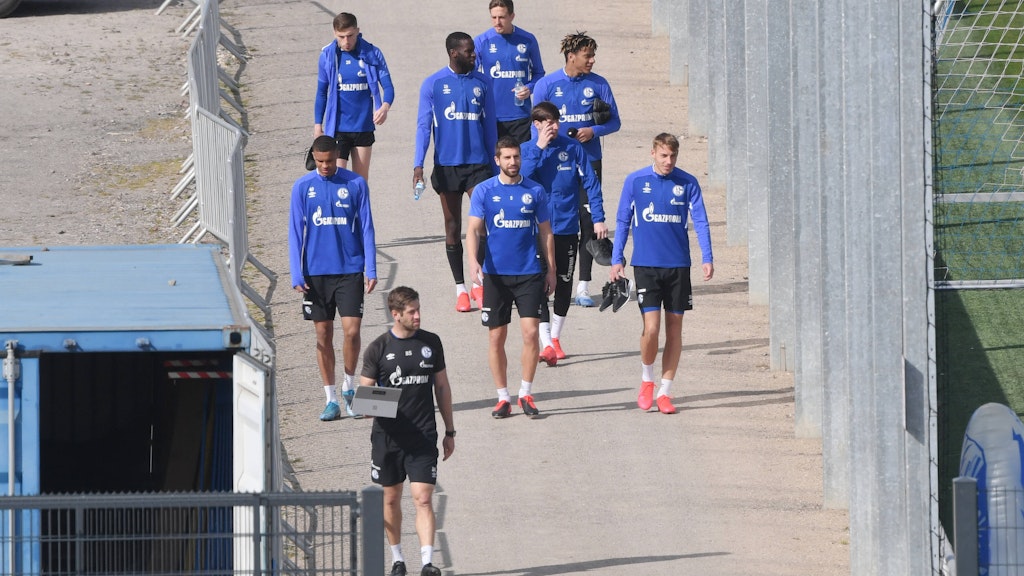Abstand halten: Beim FC Schalke wird für den Neustart der Bundesligasaison trainiert.