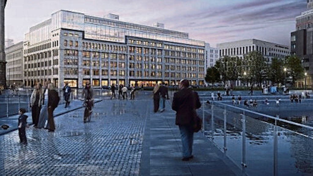Die Illustration zeigt das neu gestaltete Schicklerhaus, der Umbau soll bis Ende 2022 abgeschlossen werden.