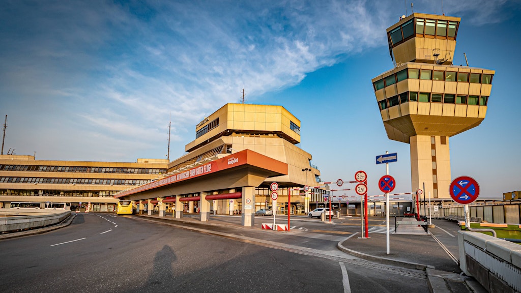 Wenig Verkehr am Flughafen Tegel