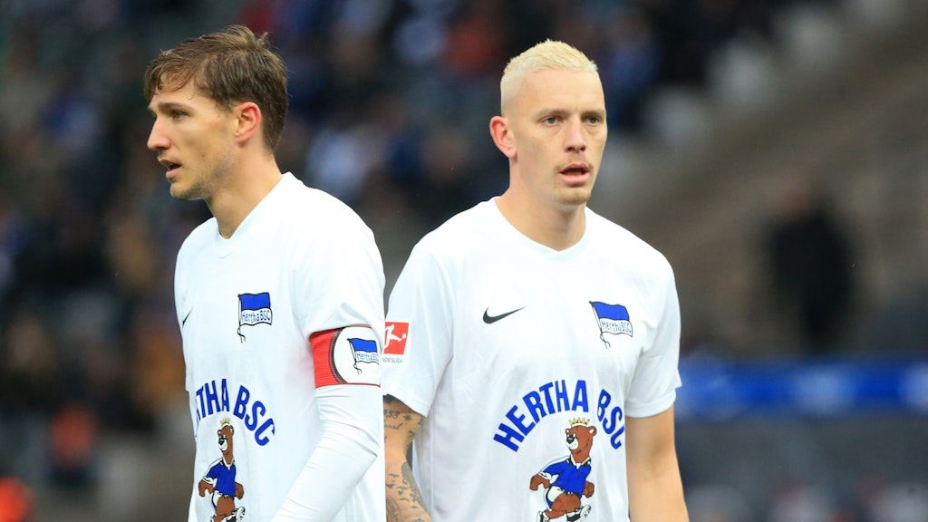 Müssen erst mal zu Hause bleiben: Niklas Stark (l.) und Marius Wolf.