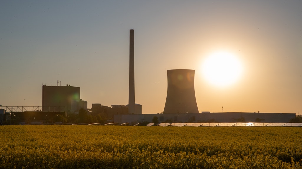 Blick auf das Steinkohlekraftwerk Heyden. 