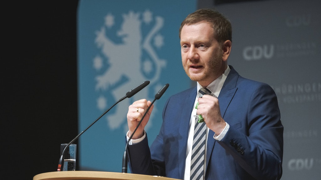 Sachsens Ministerpräsident Michael Kretschmer möchte auf Bundesebene keine Koalition der CDU mit den Grünen.