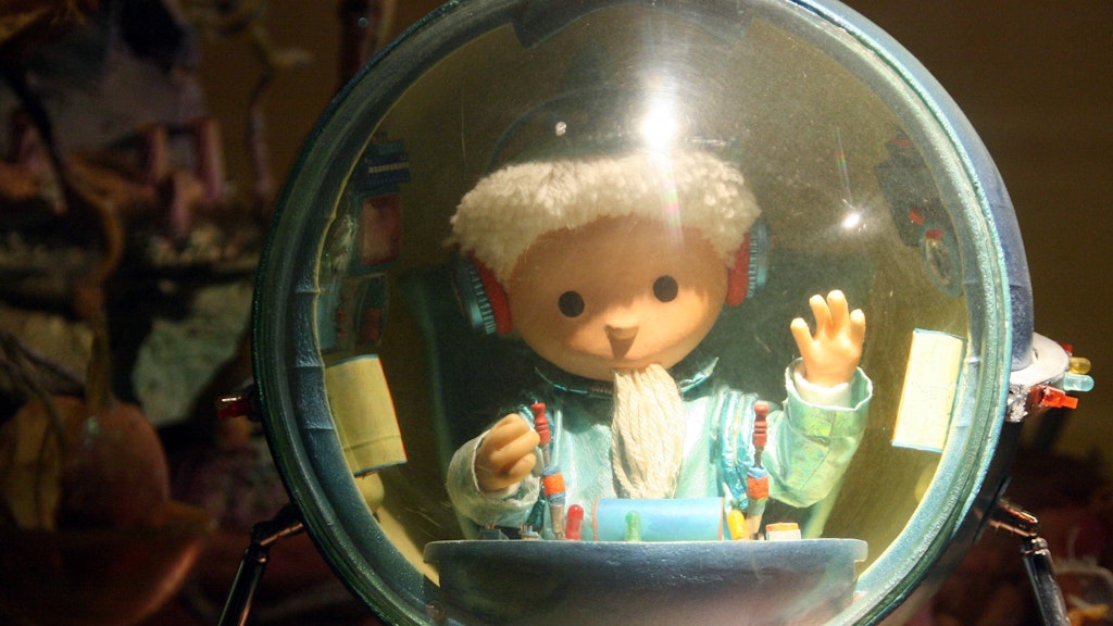 Sandman in his Soyuz space capsule in Babelsberg. 