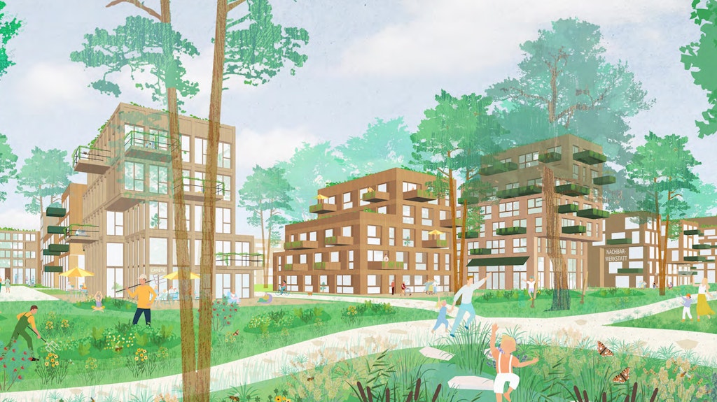 Wohnen im Grünen. Der Entwurf von Cityförster/Felixx soll die räumliche Grundlage für das Quartier im Blankenburger Süden bilden.