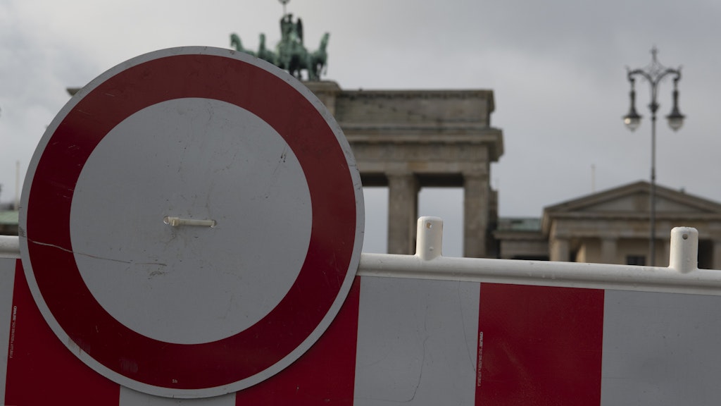 Ein Absperrgitter in Berlin (Symbolbild)