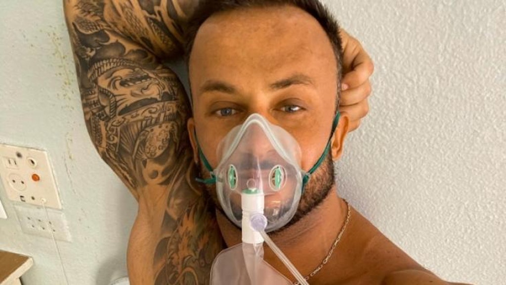 Der ukrainische Fitness-Coach Dmitriy Stuzhuk postete bei Instagram dieses Foto nach seiner Erkrankung.