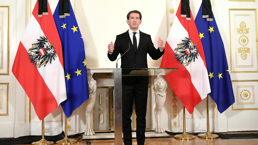 Sebastian Kurz wandte sich am Montagmorgen in einer Fernsehansprache an die Bevölkerung.