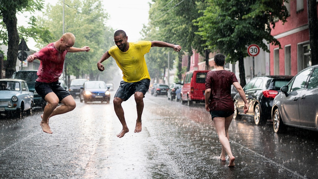 Regen kann auch Spaß machen. 