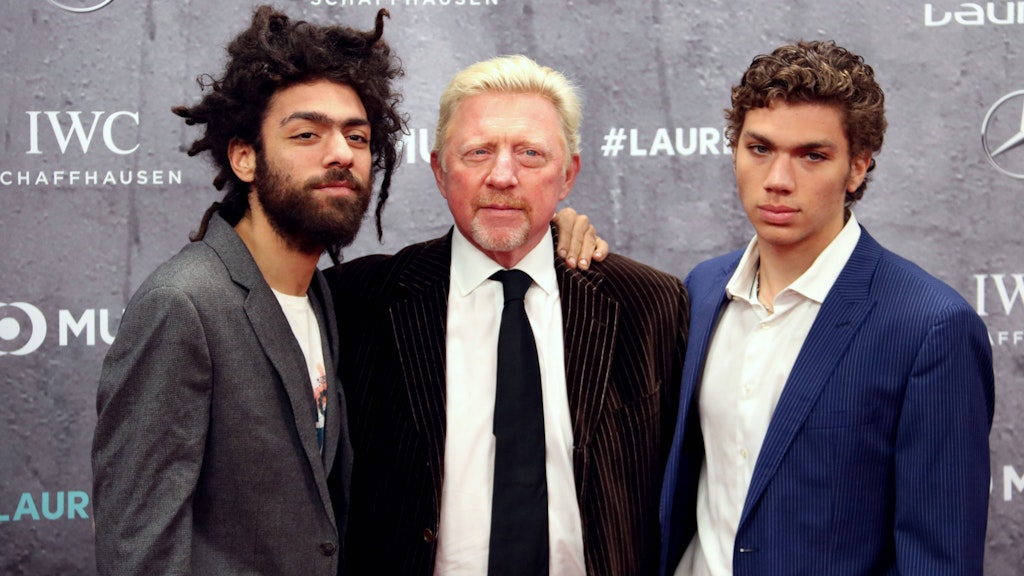 Noah, Boris und Elias Becker im Februar in Berlin.