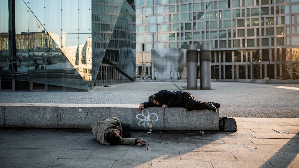 Obdachlose am Hauptbahnhof.