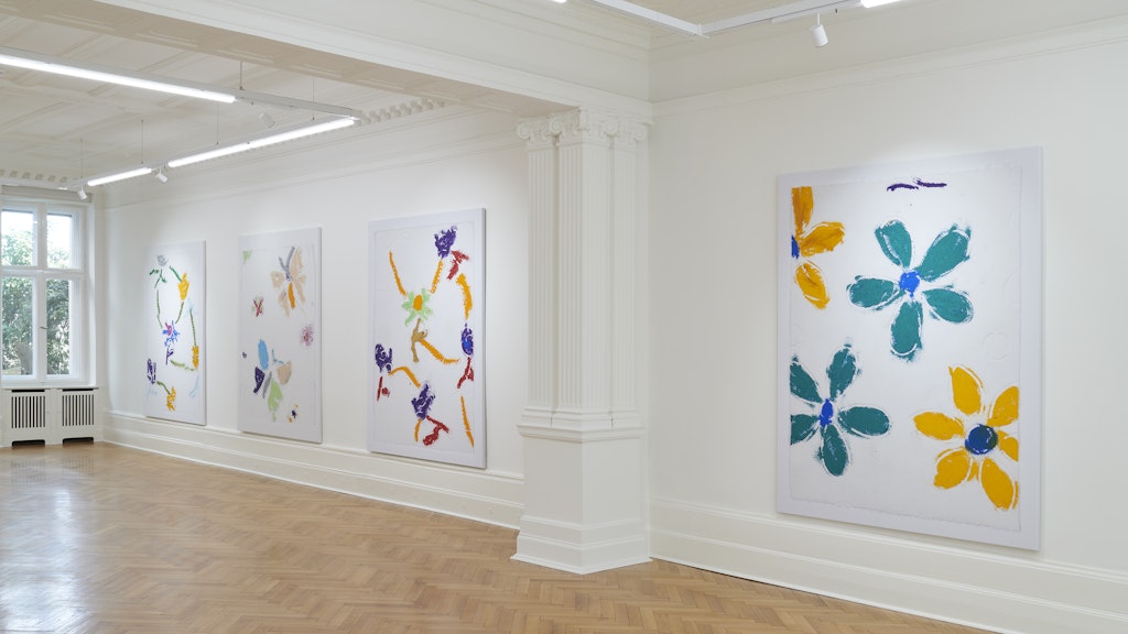 Blick in der Räumlichkeiten der neuen Galerie mit den Werken von Kaspar Müller.