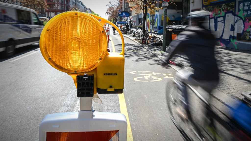 In Berlin wurden während der Corona-Pandemie sogenannte Pop-up-Radwege angelegt.