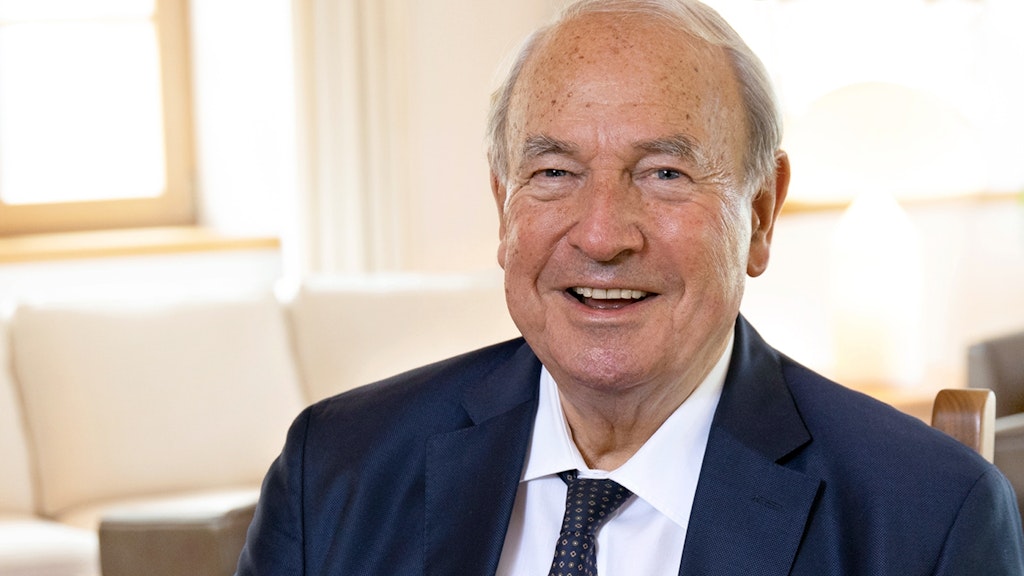 Heinz Hermann Thiele, Mehrheitsaktionär und Ehrenvorsitzender des Aufsichtsrats der Knorr-Bremse AG (Foto undatiert).