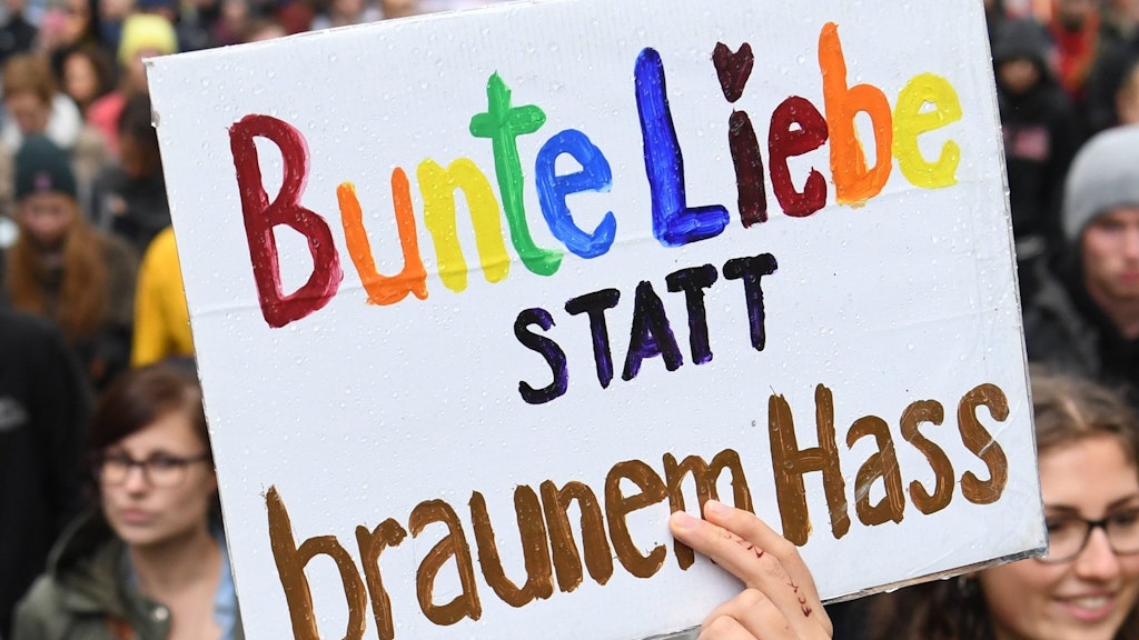 Demonstration gegen Rechtsextremismus (Symbolbild)