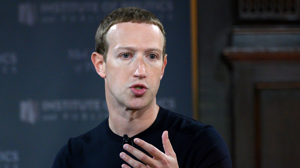 Facebook-Grüner Mark Zuckerberg.
