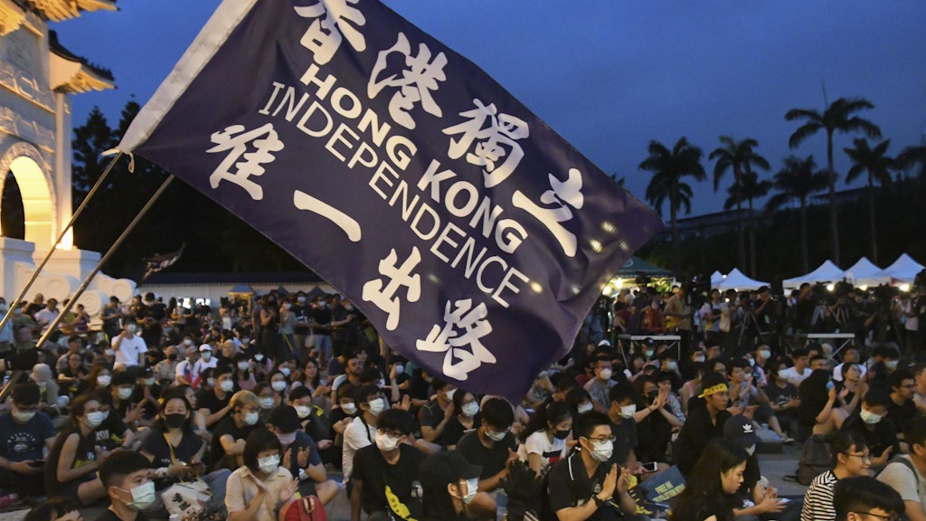 Demonstranten in Hongkong. 