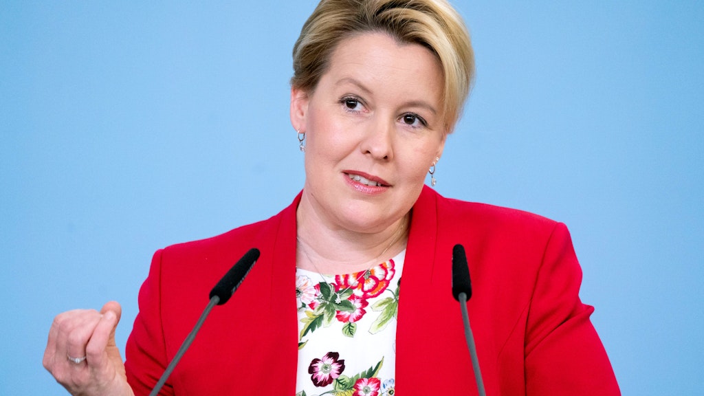 Bundesfamilienministerin Franziska Giffey (SPD)
