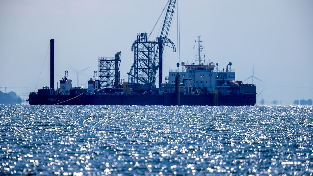 Arbeiten am Pipelineprojekt Nord Stream 2.