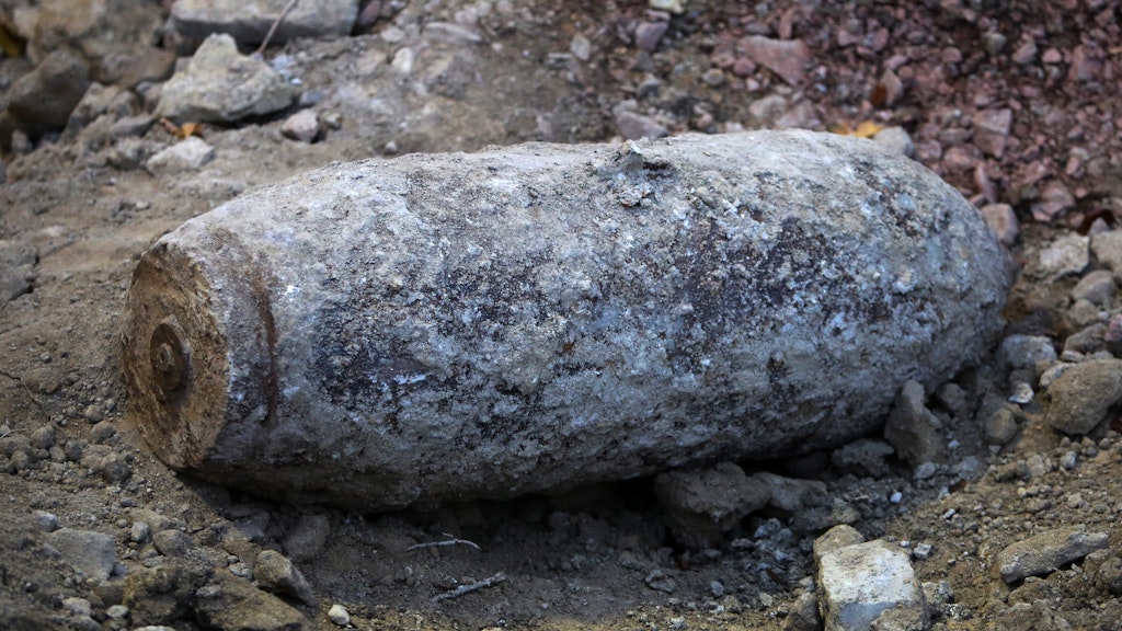 Eine Bombe aus dem Zweiten Weltkrieg.