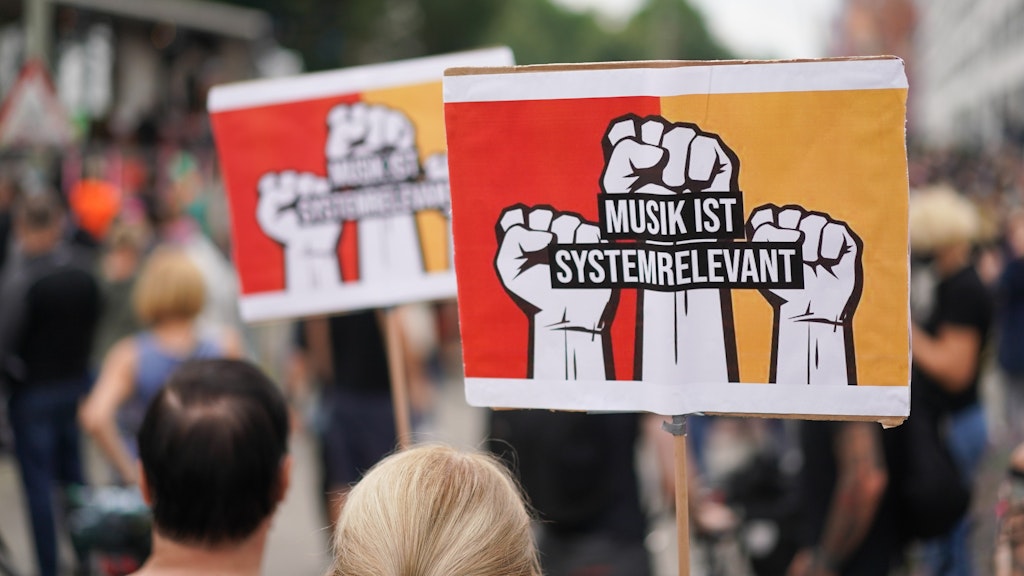 Demonstration der Veranstaltungsbranche Mitte Juli.
