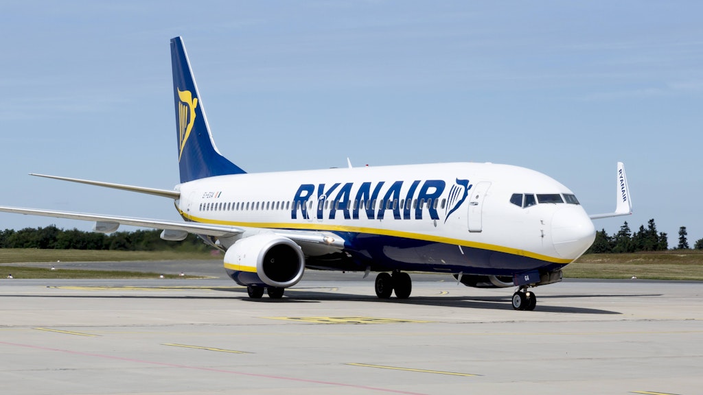Ein Flugzeug der Ryanair.