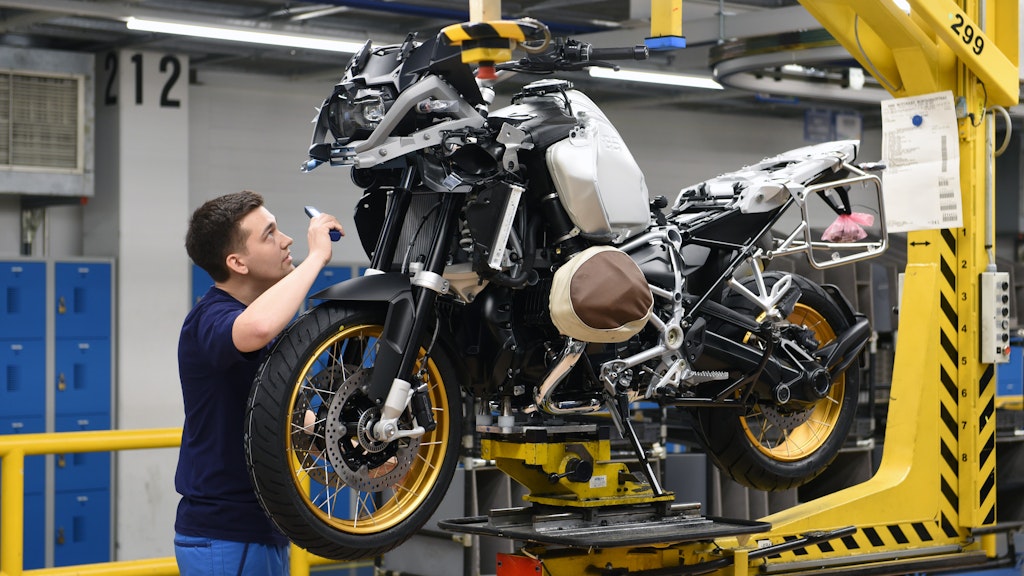 Die Motorrad-Produktion bei BMW in Spandau läuft seit Anfang Mai wieder.