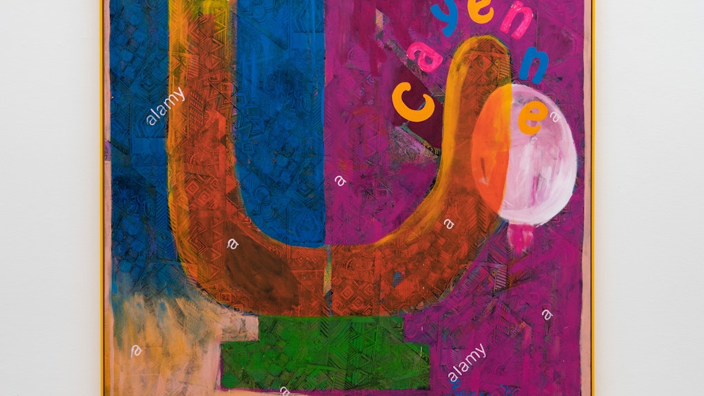 David Renggl: „SUV Painting – Cayenne/alamy“ (Ausschnitt), 2020, in der Galerie Wentrup. 