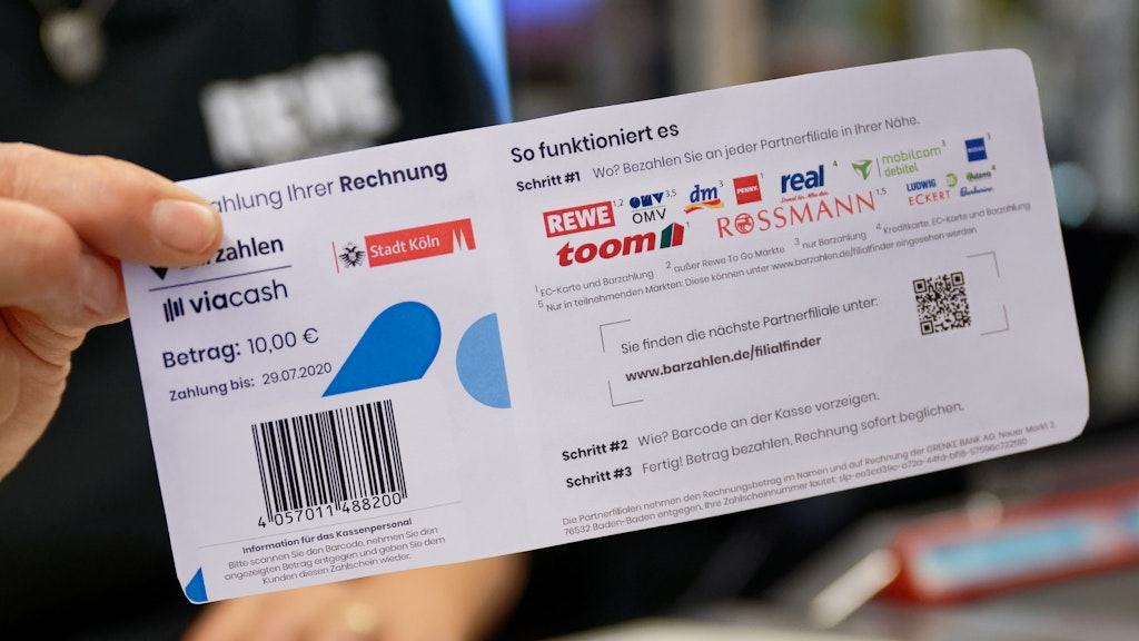Mit diesem Abschnitt sollen Bürger in Köln ihre Knöllchen künftig einfach an Supermarkt-Kassen begleichen können. 