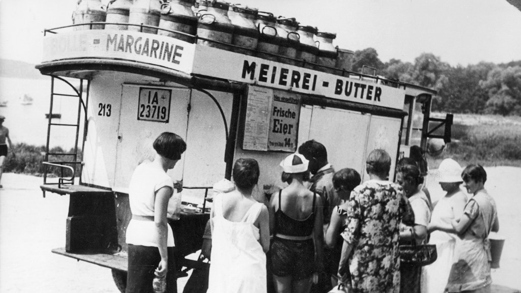 „Wir ham uns ammesiert wie Bolle uffm Milchwagen“, heißt ein Berliner Spruch. Hier: ein Wagen der Berliner Firma Bolle, etwa 1931.